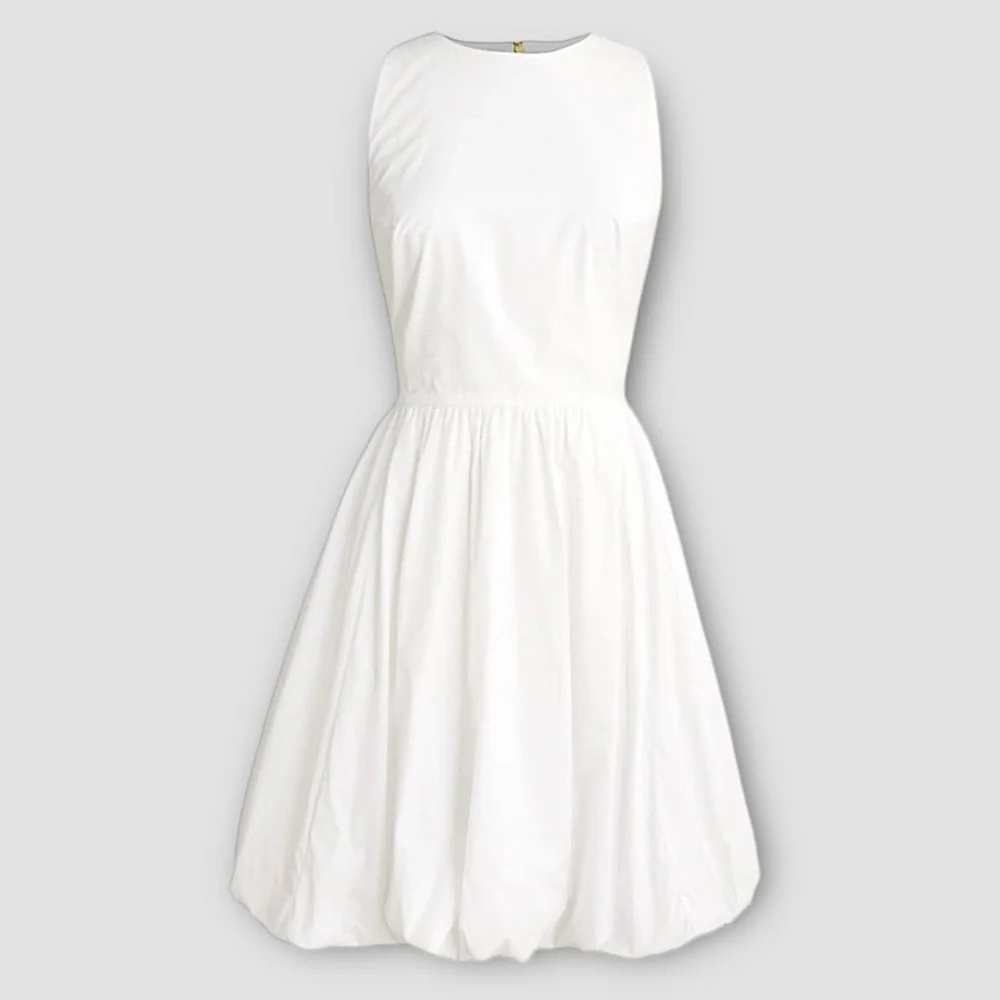 J. Crew Bubble-Skirt A-Line Mini Poplin Dress